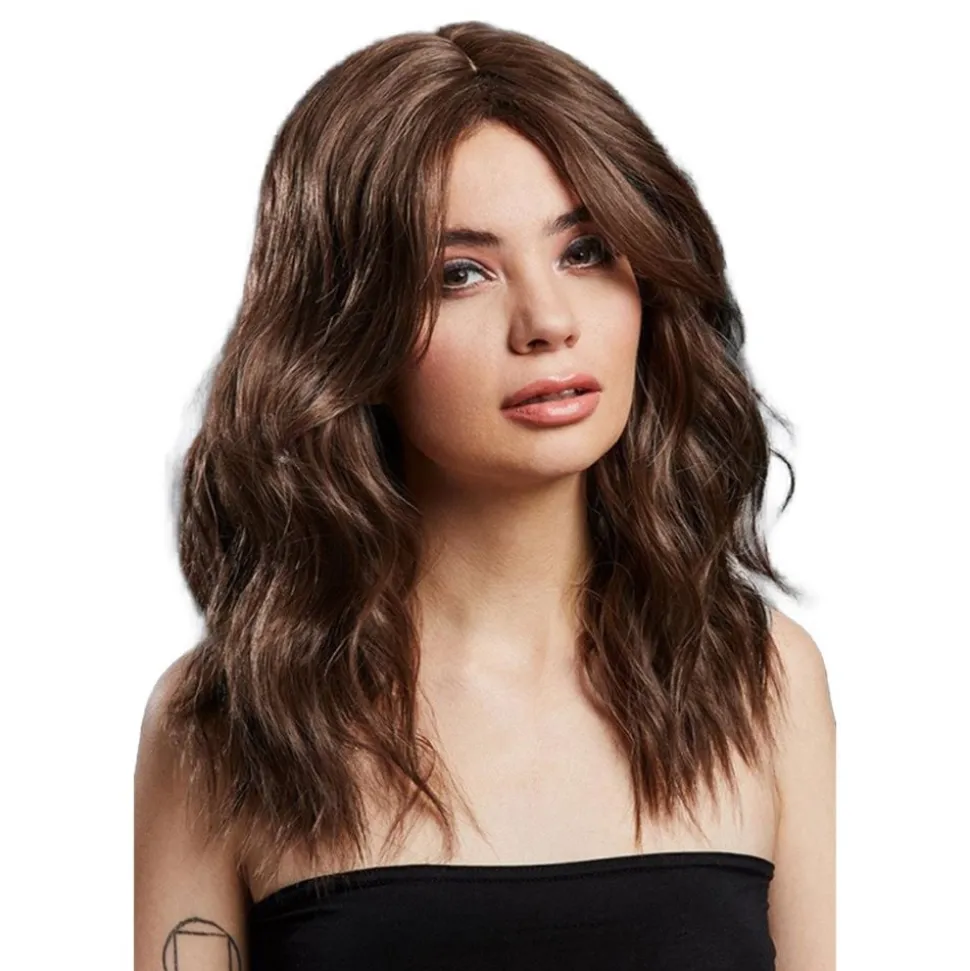 Ashley Lang Brun Bølgete Deluxe Parykk