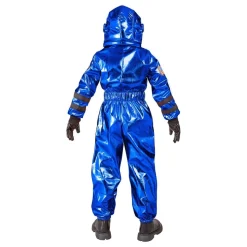 Astronaut Blå Metallic Barn Kostyme