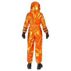Astronaut Orange Metallic Dame Kostyme