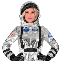 Astronaut Silver Metallic Dame Kostyme