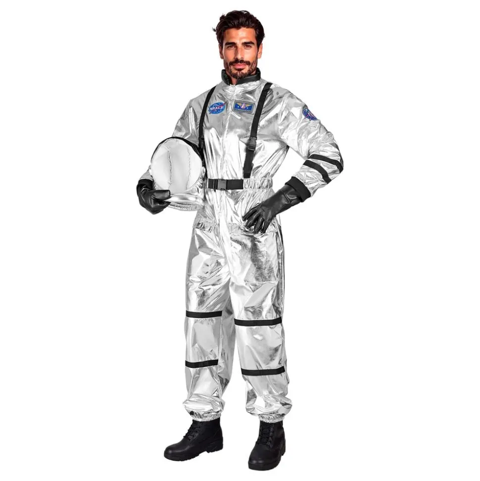 Astronaut Silver Metallic Herre Kostyme