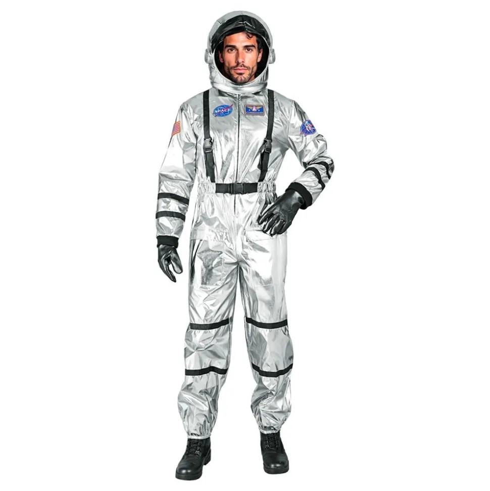 Astronaut Silver Metallic Herre Kostyme