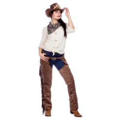 Autentiske Western Chaps Dame Brune