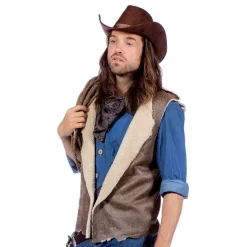 Autentisk Western Vest Brun