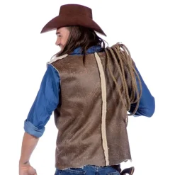 Autentisk Western Vest Brun