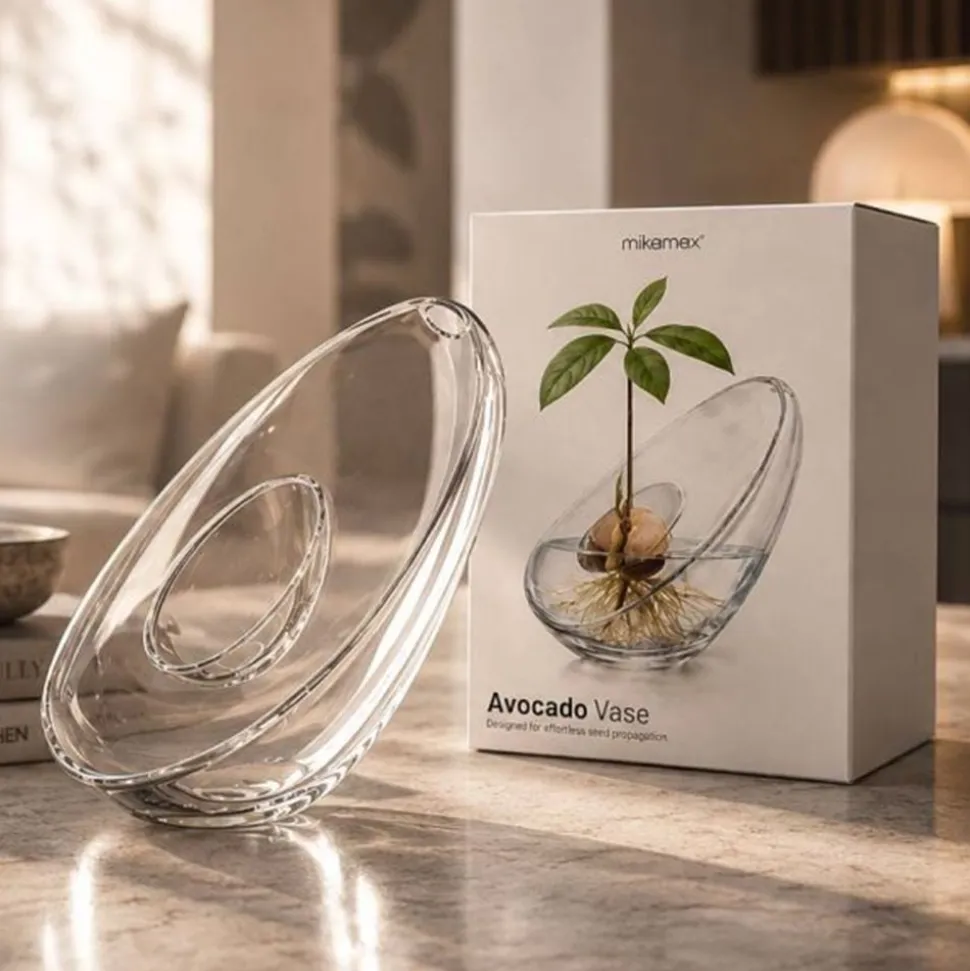Avokadovase i glass