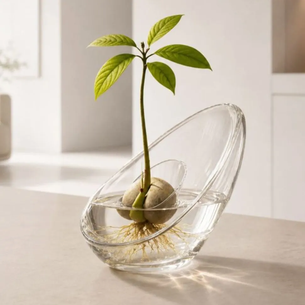 Avokadovase i glass