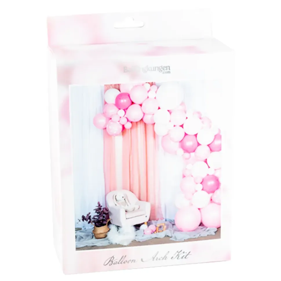Ballongbue rosa/hvit