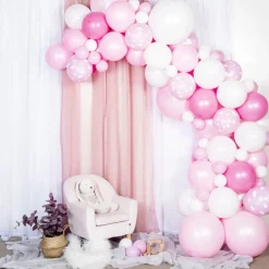 Ballongbue rosa/hvit