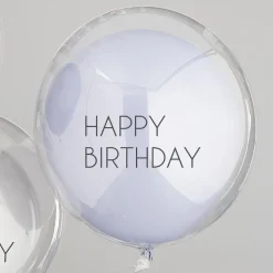 Ballonger Doble Happy Birthday Blå