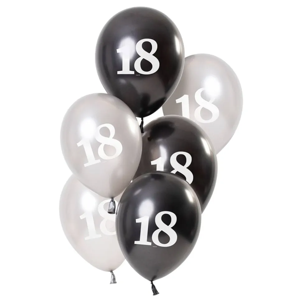 Ballonger Hvit/Svart 18 År