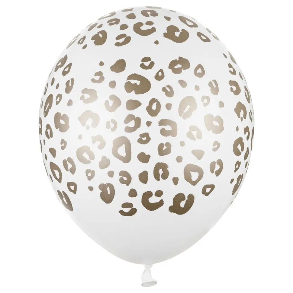 Ballonger Leoparmønster Gull/Hvit