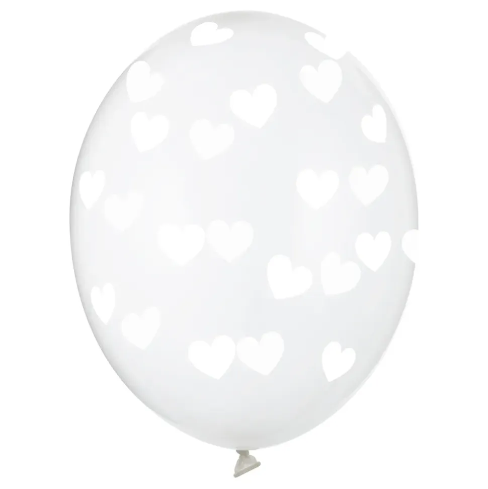 Ballonger med Hjerter Transparent
