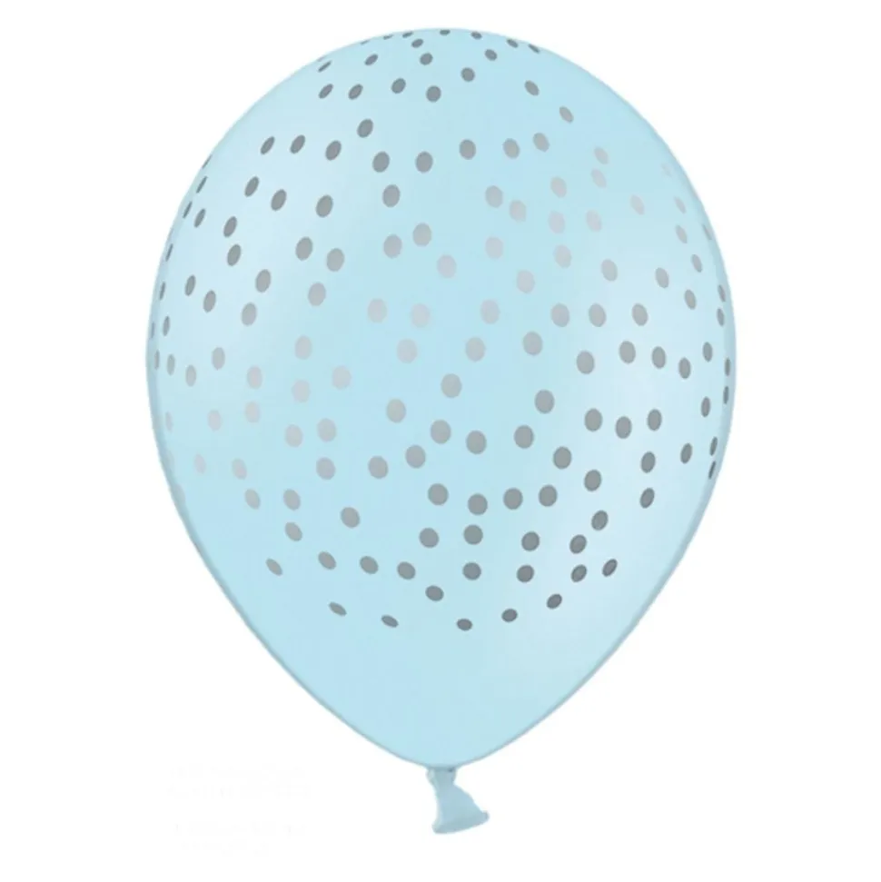 Ballonger Prikker Blå/Sølv