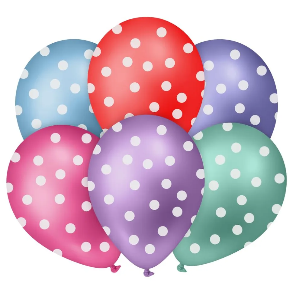 Ballonger Prikker Flerfarget