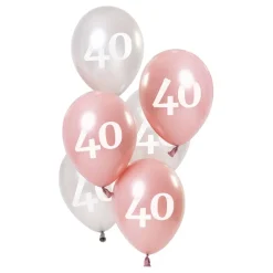 Ballonger Rosa/Hvit 40 År