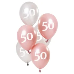 Ballonger Rosa/Hvit 50 År