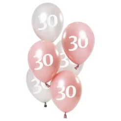 Ballonger Rosa/Hvit 30 År
