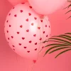 Ballonger Rosa med Hjerter