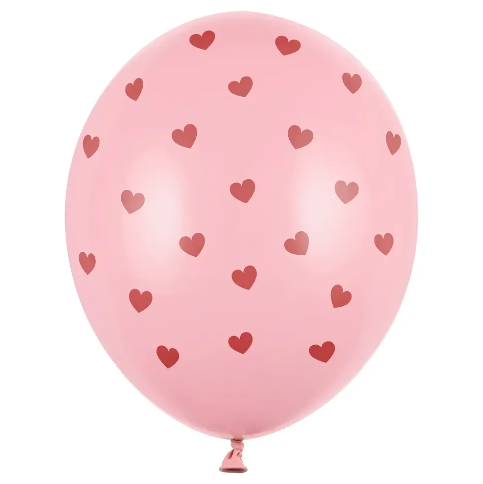 Ballonger Rosa med Hjerter