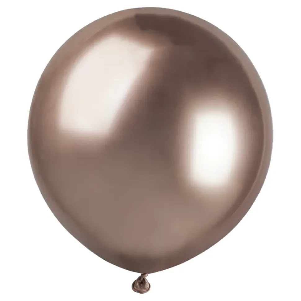 Ballonger Shiny Roségull Runde Store