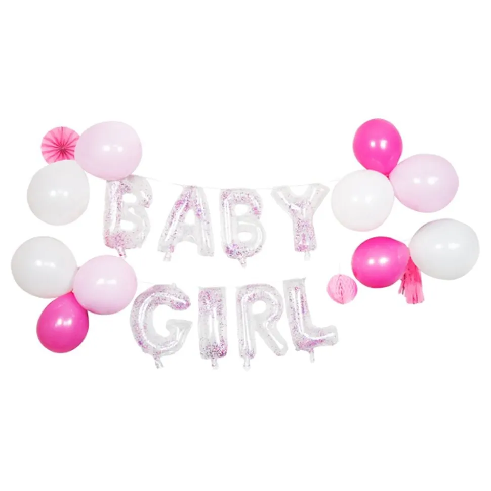 Ballonggirlander Baby Girl