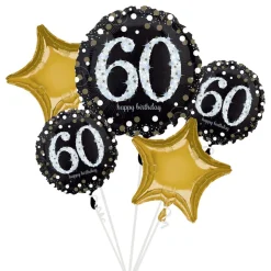 Ballongsett Svart/Gull 60 år