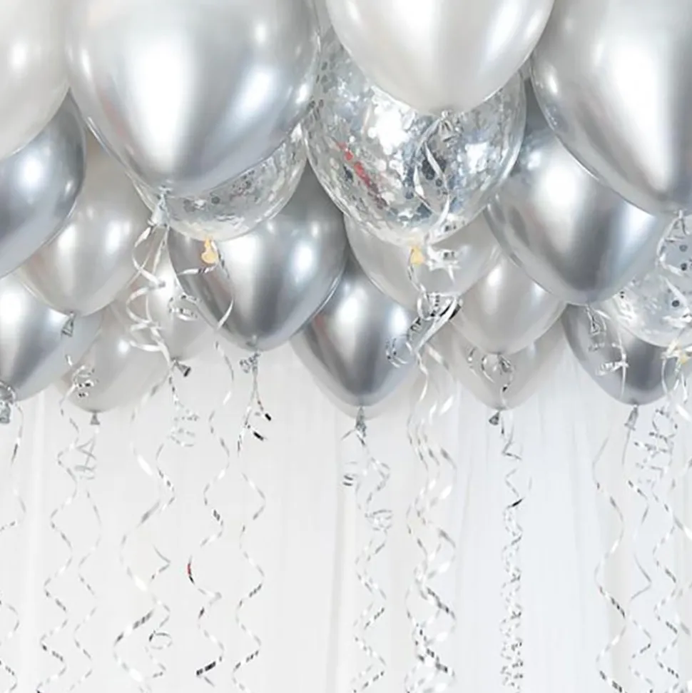 Ballongsett Tak Silver