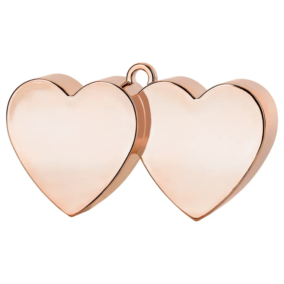 Ballongvekt Doble Hjerter Roségull