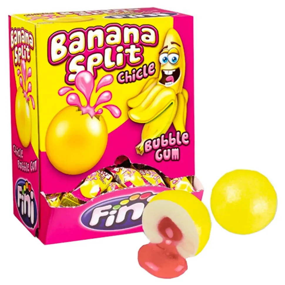 Banana Split Tyggegummi Storpakning