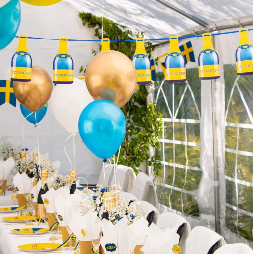 Banner Studenten Champagneflasker