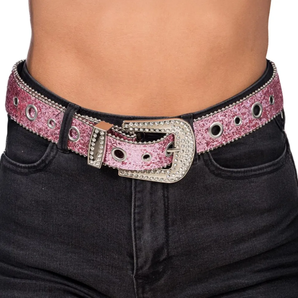 Belte med Glitter Rosa