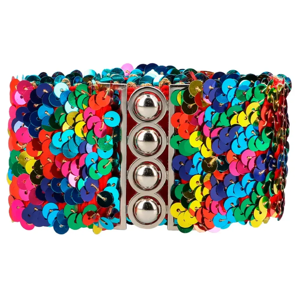 Belte med paljetter Regnbue