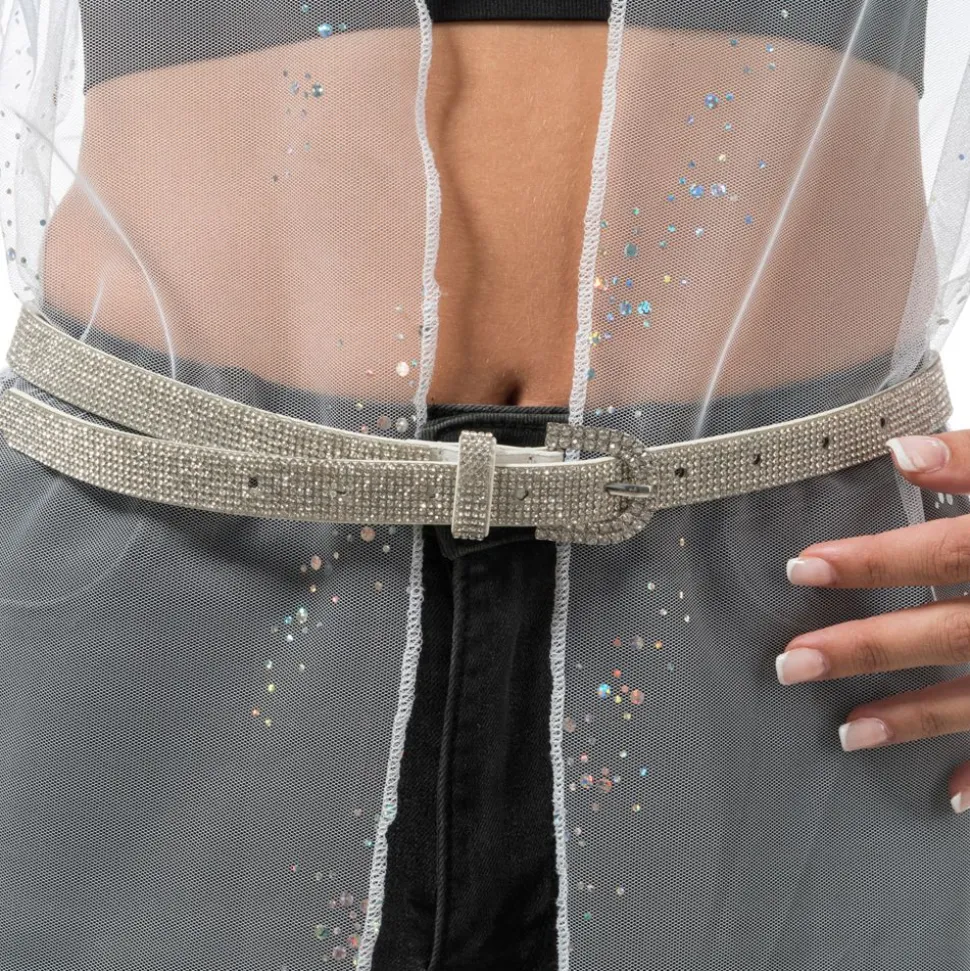 Belte med Strass Hvit