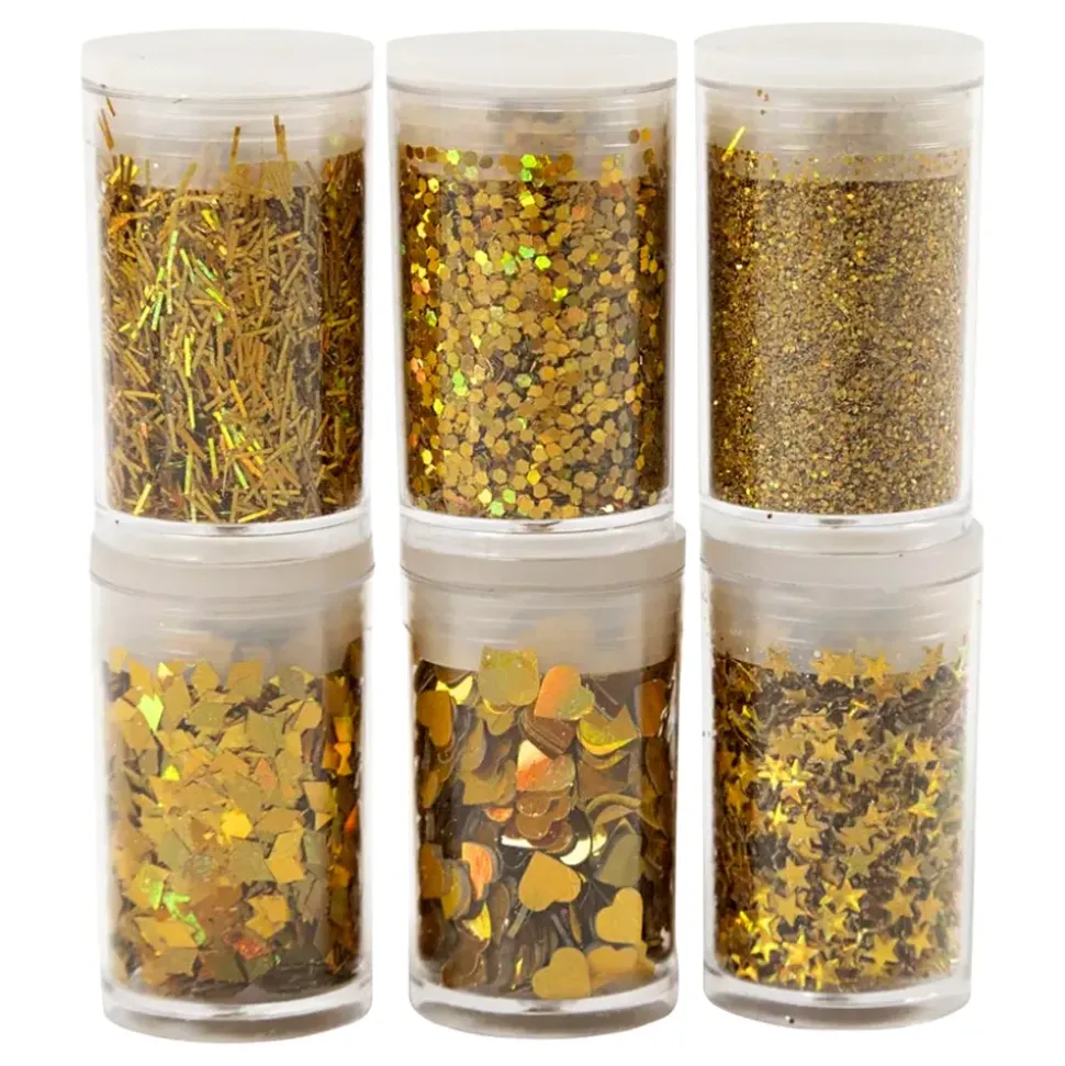 Bio-Glitter Blandede Gull Sett