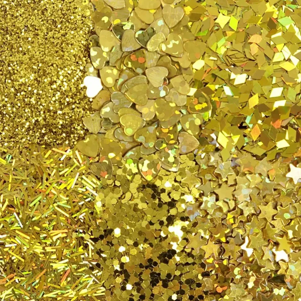 Bio-Glitter Blandede Gull Sett