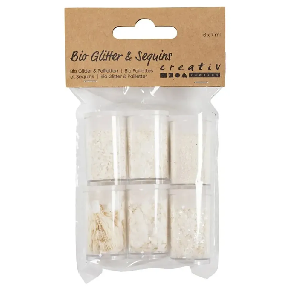Bio-Glitter Blandet Hvit Sett