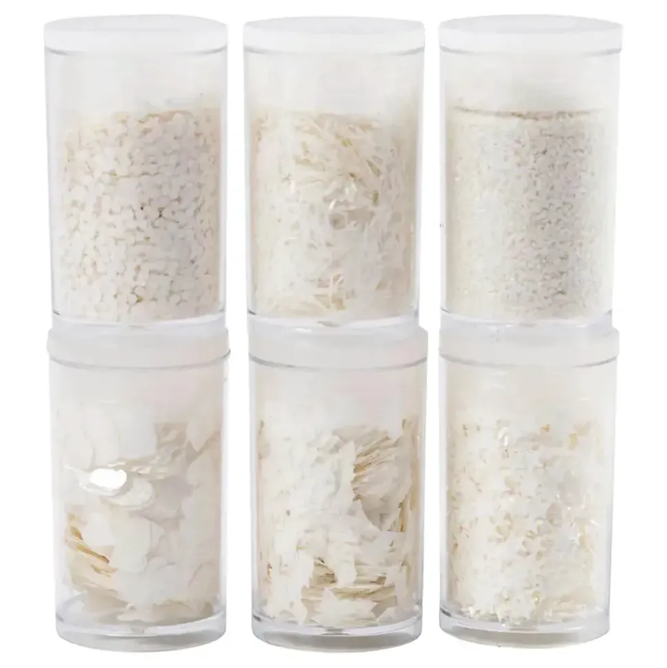 Bio-Glitter Blandet Hvit Sett