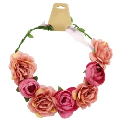Blomsterkrans med Rosa Roser