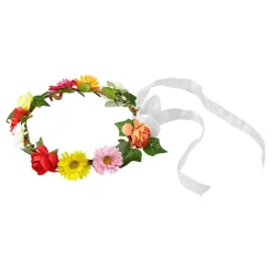 Blomsterkrans med Silkebånd