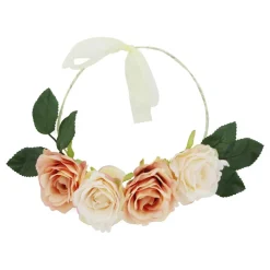 Blomsterkrans Roser Fersken/Hvite