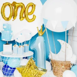 Blå Tallballong 1 med Krone