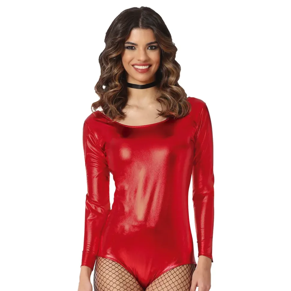 Bodysuit Rød Metallic