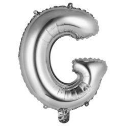 Bokstavballong Mini Sølv Metallic