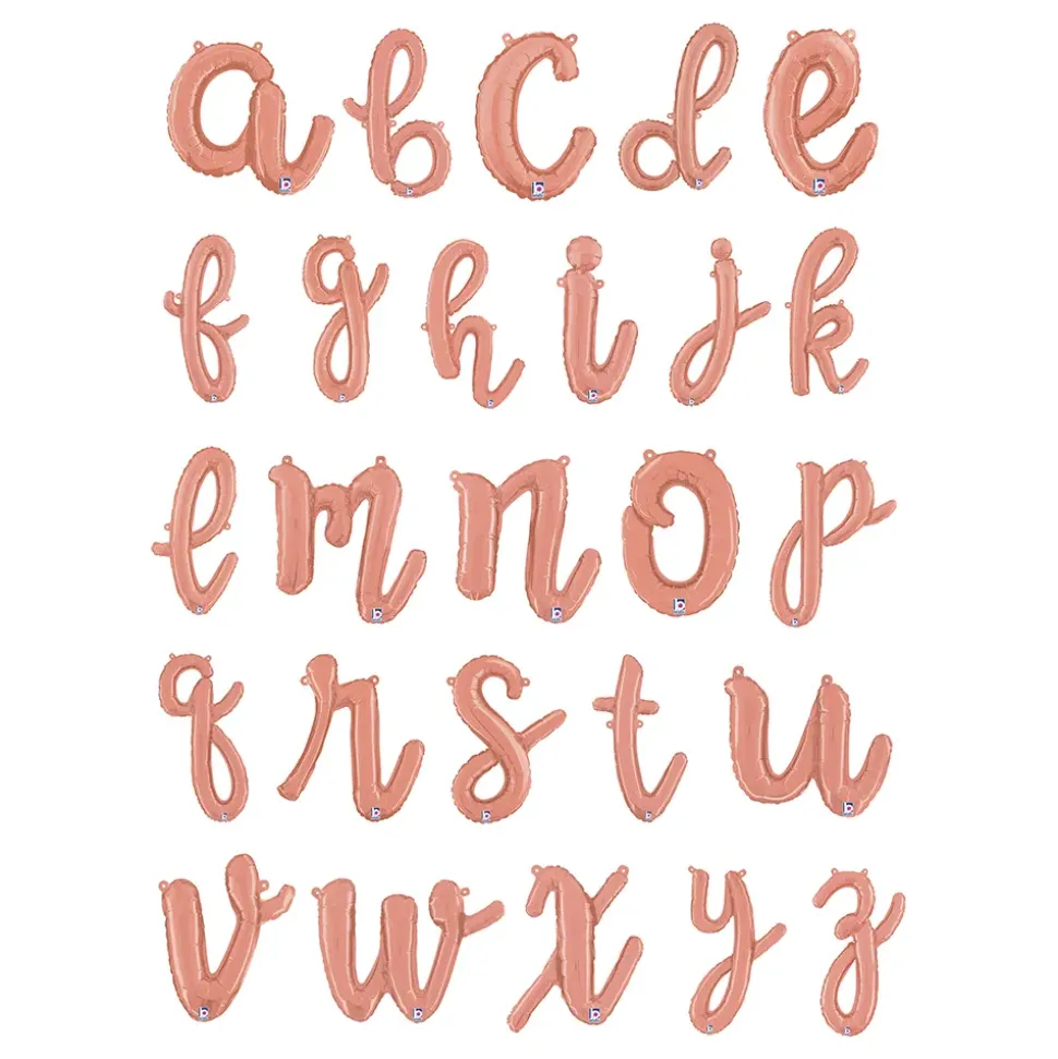 Bokstavballong Script Roségull