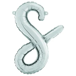 Bokstavballong Script Silver