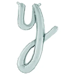 Bokstavballong Script Silver
