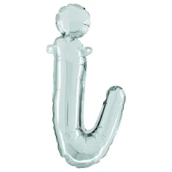 Bokstavballong Script Silver