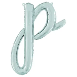 Bokstavballong Script Silver