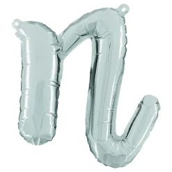 Bokstavballong Script Silver